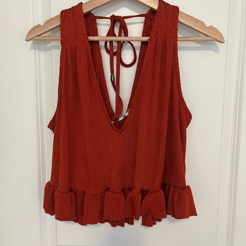 FREE PEOPLE two piece orange set🧡🧡